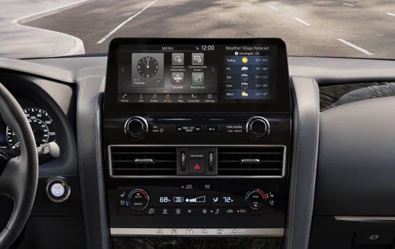 2023 Nissan Armada touchscreen and front console | Ed Martin Nissan in Indianapolis IN