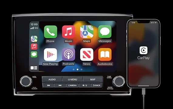 Stay connected with a standard 8" touch-screen display 2023 Nissan Titan | Ed Martin Nissan in Indianapolis IN