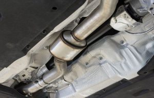 catalytic converter being worked on near indianapolis, indiana