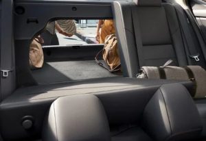 An interior photo of a 2024 Nissan Sentra being loaded before a road trip near Indianapolis, Indiana