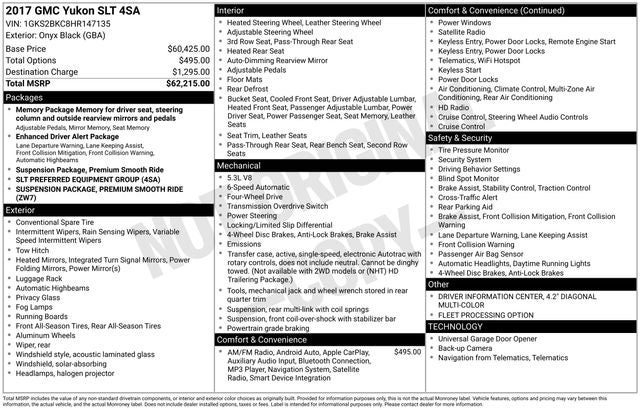 2017 GMC Yukon SLT