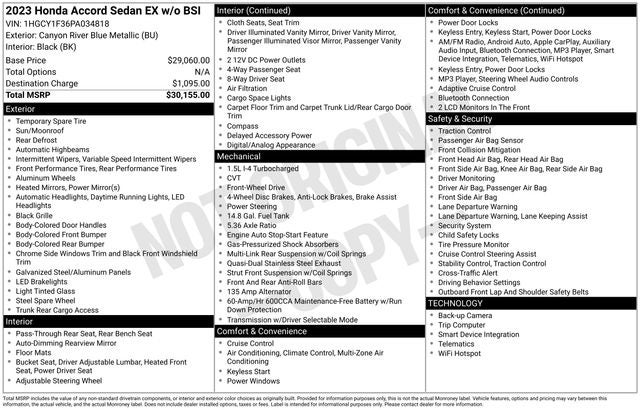 2023 Honda Accord EX