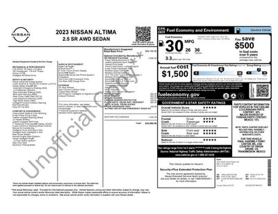 2023 Nissan Altima 2.5 SR PREMIUM AWD