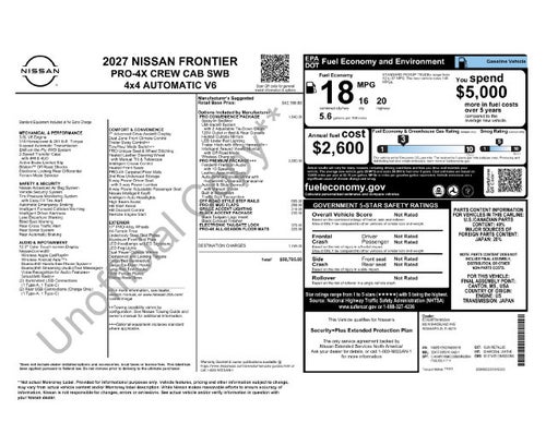 2027 Nissan Frontier PRO-4X