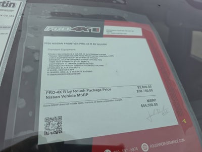 2026 Nissan Frontier PRO-4X with R Package