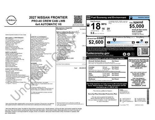 2027 Nissan Frontier PRO-4X