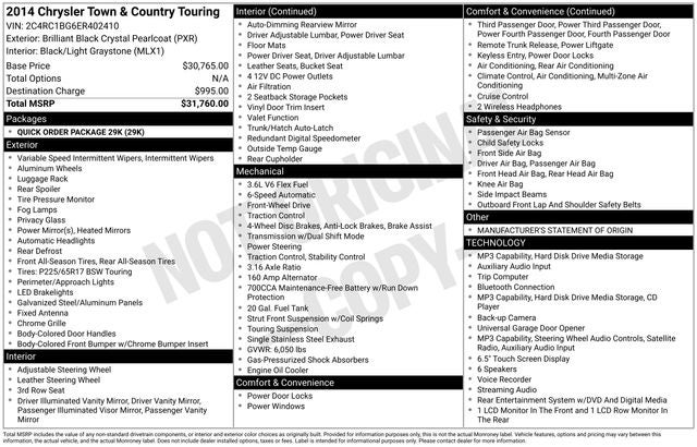 2014 Chrysler Town & Country Touring
