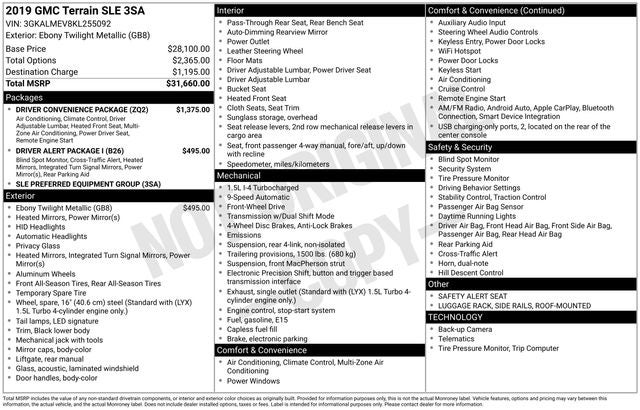 2019 GMC Terrain SLE