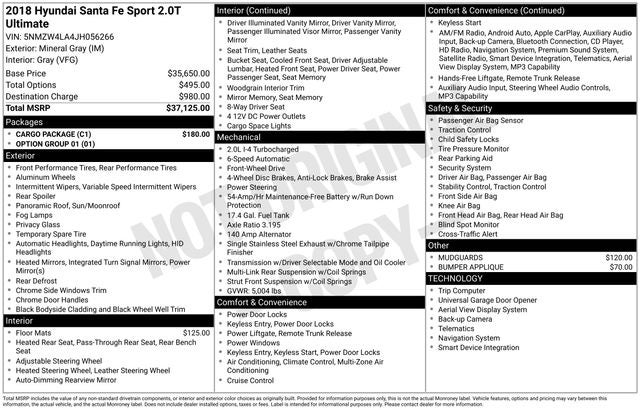 2018 Hyundai Santa Fe Sport 2.0T Ultimate