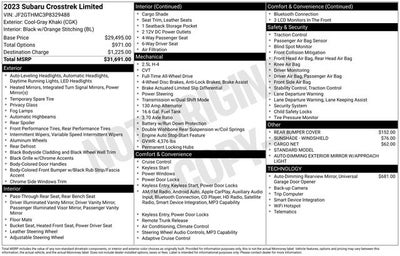 2023 Subaru Crosstrek Limited
