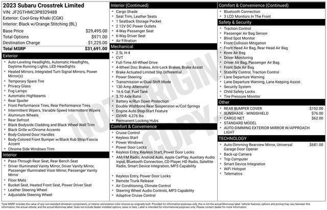 2023 Subaru Crosstrek Limited