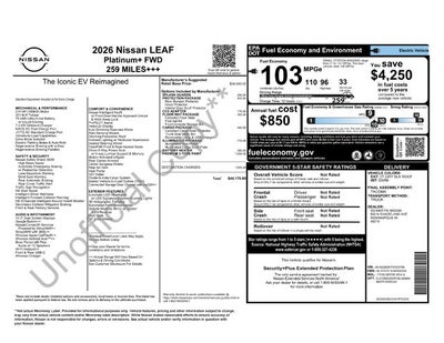 2026 Nissan Leaf PLATINUM+