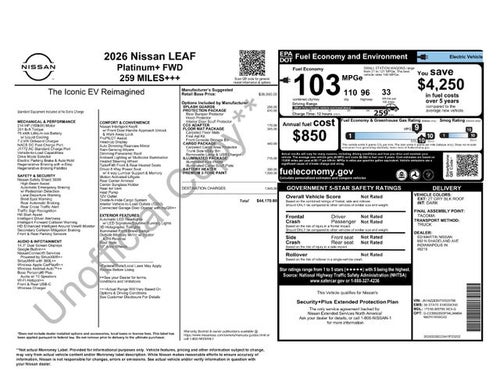 2026 Nissan Leaf PLATINUM+