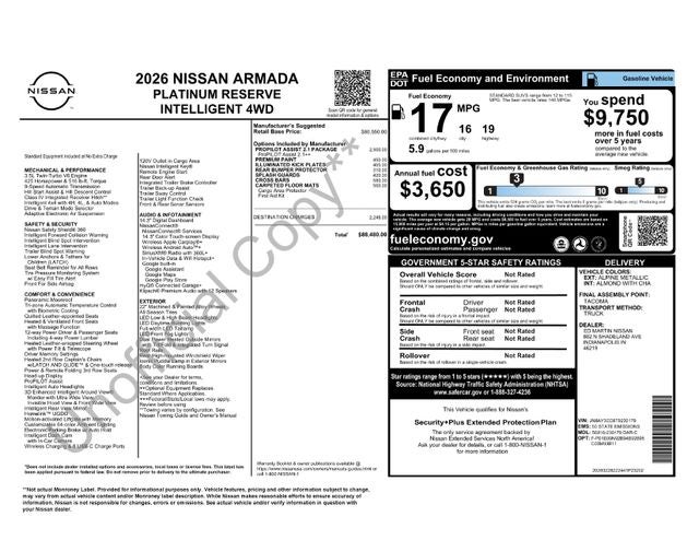2026 Nissan Armada Platinum Reserve