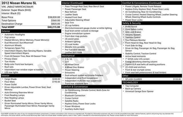 2012 Nissan Murano SL