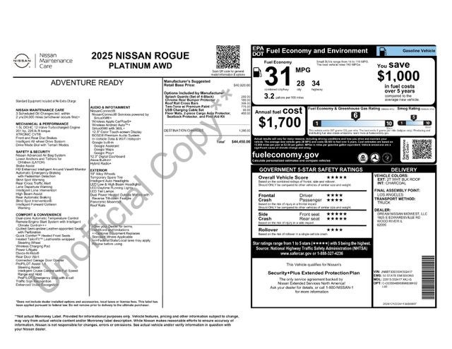 2025 Nissan Rogue Platinum