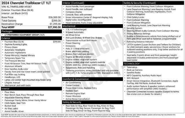 2024 Chevrolet TrailBlazer LT