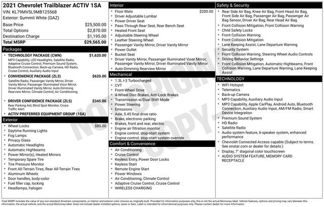 2021 Chevrolet TrailBlazer ACTIV