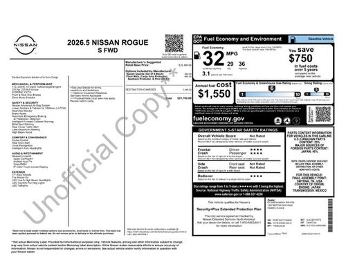 2026 Nissan Rogue S