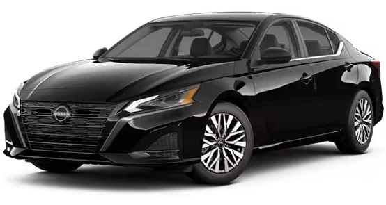 2026 Nissan Altima SV in Super Black, front three-quarter view